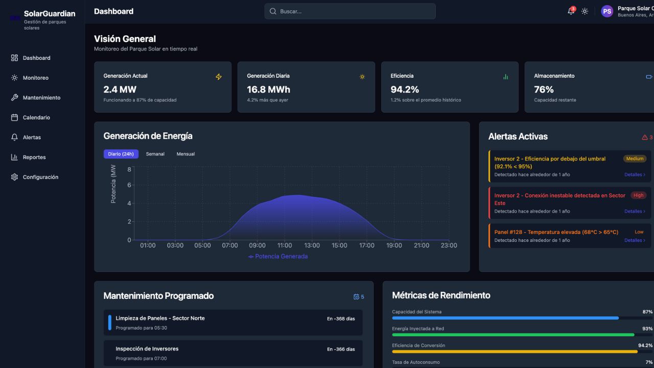 Solar Guardian Pro Dashboard